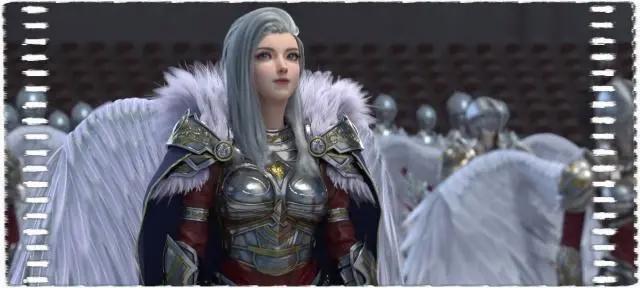 《雄兵连2诸天降临》她是神圣凯沙第一代右翼，与天使彦有一战