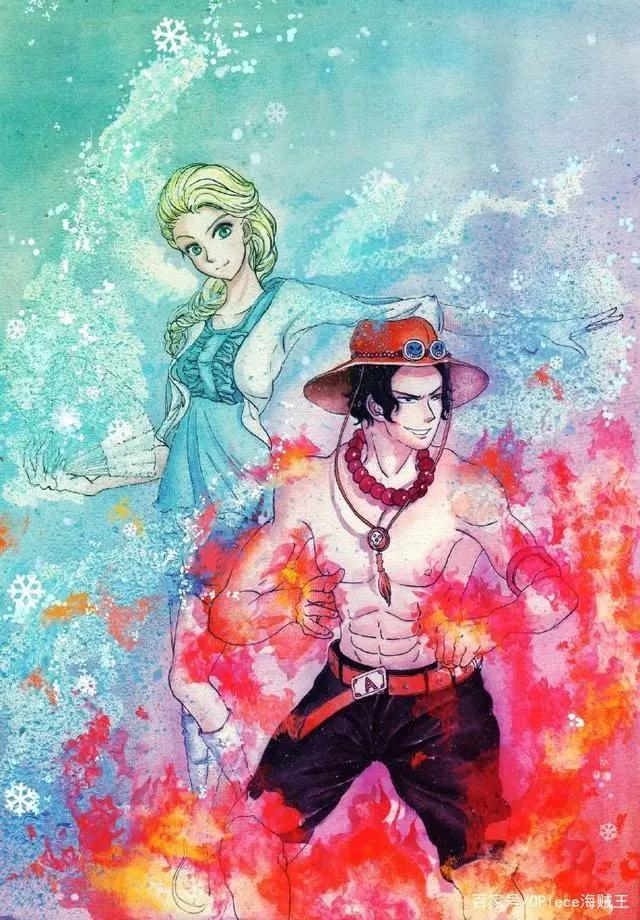 海贼王动漫联动：火之艾斯邂逅冰雪奇缘艾莎！草帽团版复仇者集结