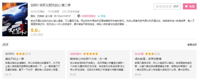 沈剑心第二季收官口碑下滑，《大话之少年游》有望接棒成国漫爆款