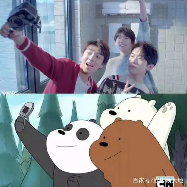 三小只史上最强cos：三个熊孩子简直就是《咱们裸熊》本熊了！