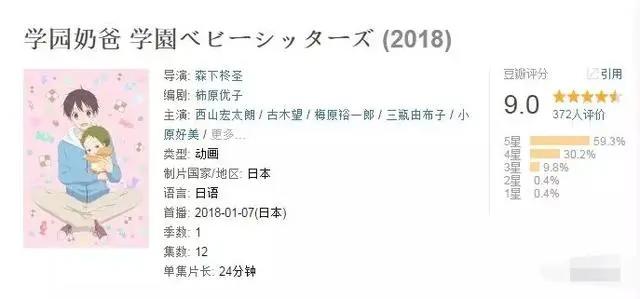 《学园奶爸》豆瓣评分9.0，这是一部能把你萌翻天的超萌系动漫