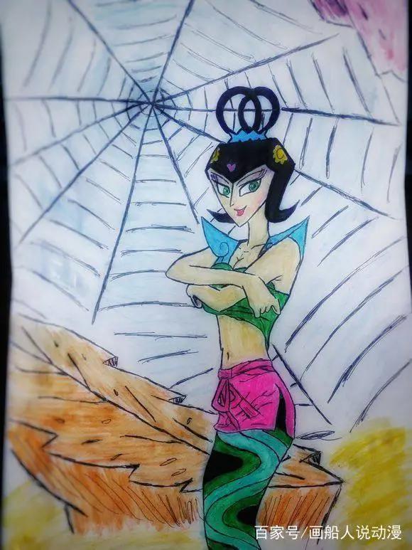 她是《葫芦小金刚》中的第一反派，葫芦娃几乎都败在她手下！