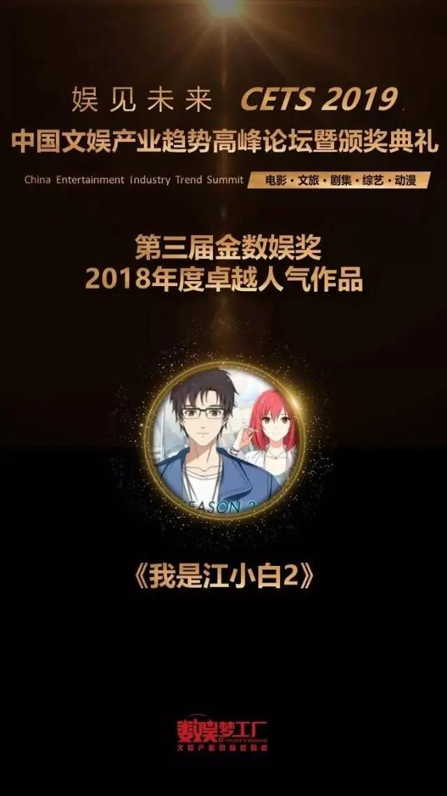 《我是江小白2》获金数娱奖卓越人气作品：动画 消费品的跨界启发