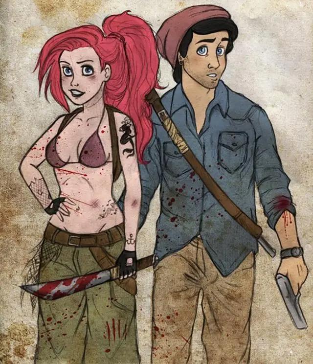 当迪士尼遇上生化危机，仙蒂白雪等3位公主组队，花木兰所向披靡