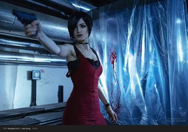 生化危机重制版艾达王超还原cosplay，每一张都如同游戏画面一般