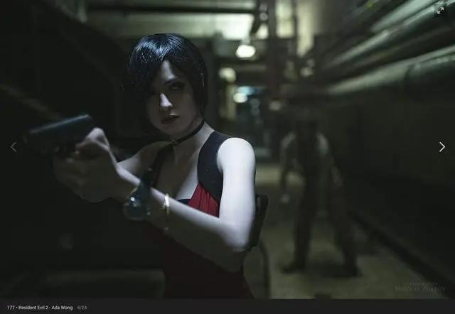 生化危机重制版艾达王超还原cosplay，每一张都如同游戏画面一般