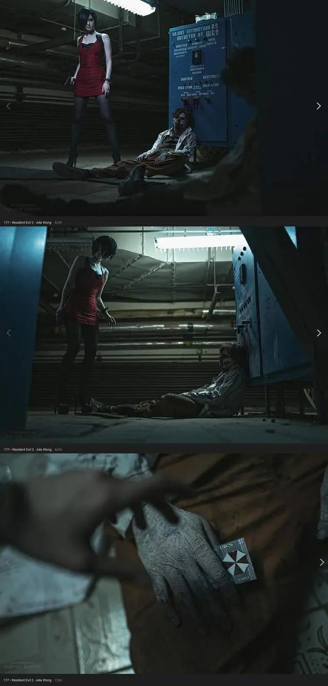 生化危机重制版艾达王超还原cosplay，每一张都如同游戏画面一般