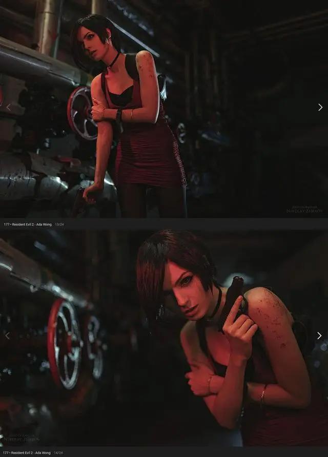生化危机重制版艾达王超还原cosplay，每一张都如同游戏画面一般