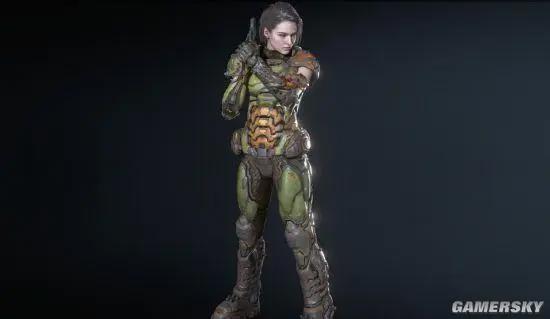 国外大神制作《生化危机3：重制版》吉尔“DOOM”外观MOD追追：我有点怕