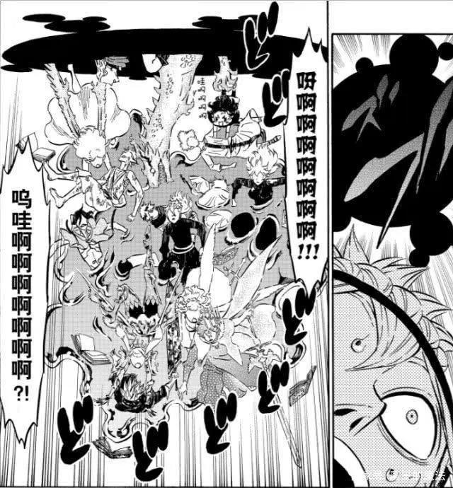 黑色五叶草漫画212话：阿斯塔成为英雄，最后只能仓皇而逃