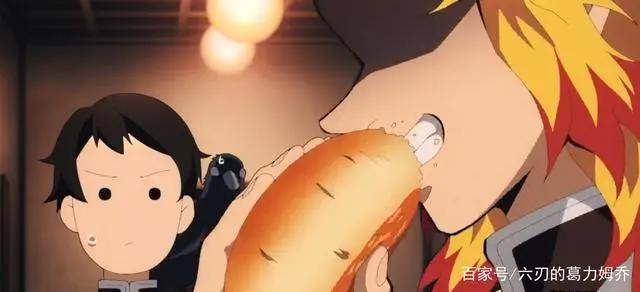 《鬼灭之刃》无限列车篇TV动画第一话，“炎柱”居然抢萝莉食物！