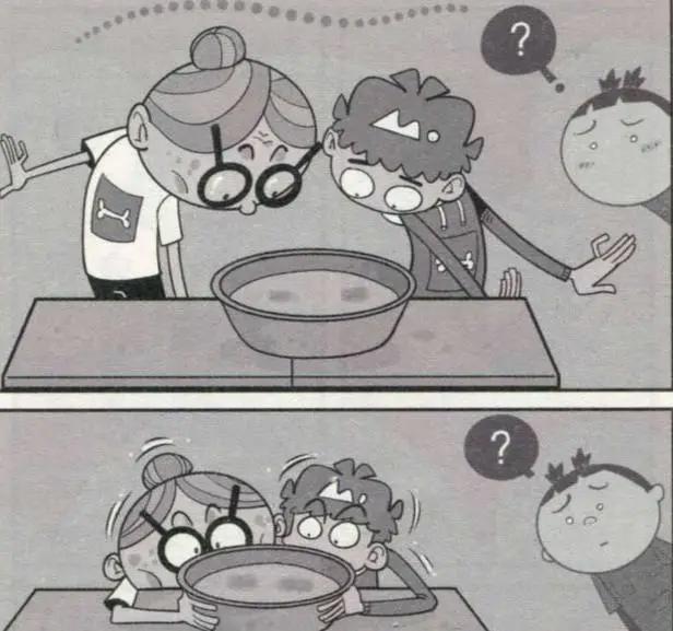 阿衰漫画：阿衰与奶奶“滴血认亲”，看到血后，二人抽风了！