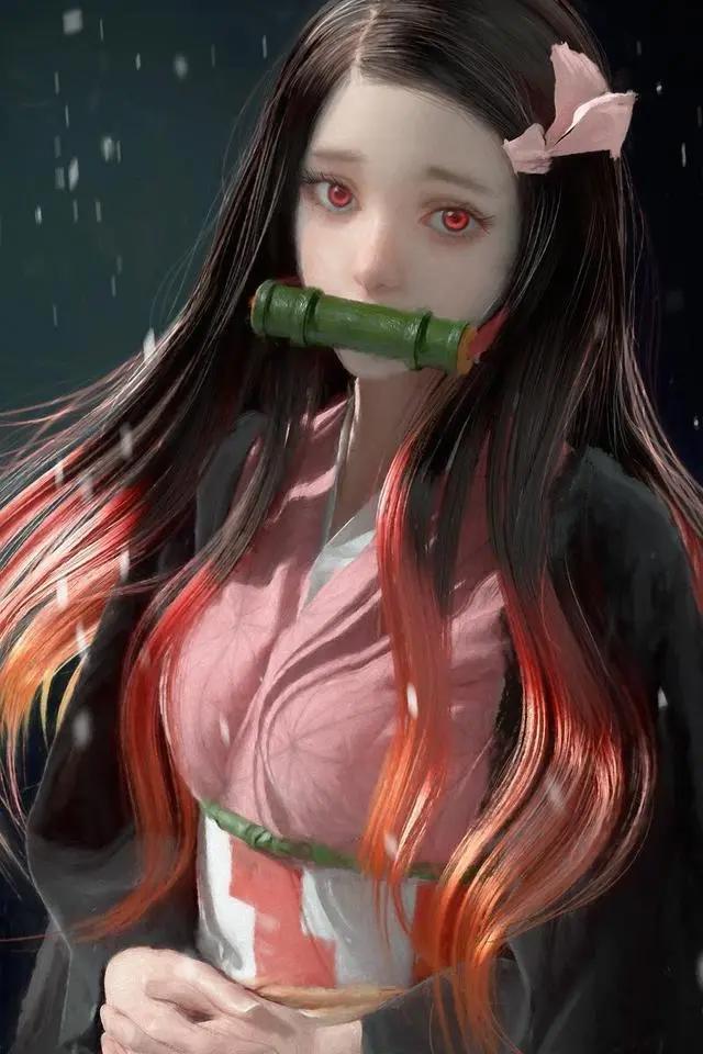 写实版的《鬼灭之刃》角色，祢豆子呆萌可爱，伊之助的腹肌绝了