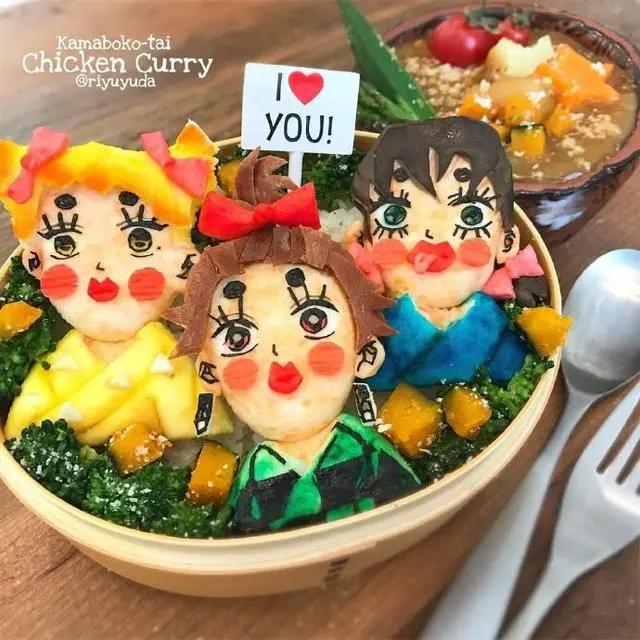 鬼灭之刃版“便当”，炭治郎、弥豆子被神还原，粉丝：不忍心吃掉