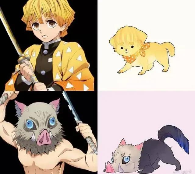 鬼灭之刃：全员狗狗化，最美祢豆子一言难尽成垫底