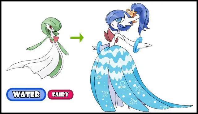 精灵宝可梦：沙奈朵的8种“新mega”，飞行属性变“小仙女”超美