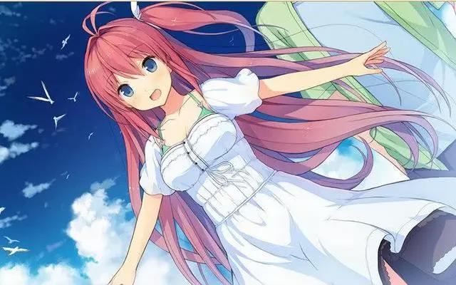 二次元动漫里超可爱粉发萌萌哒女孩