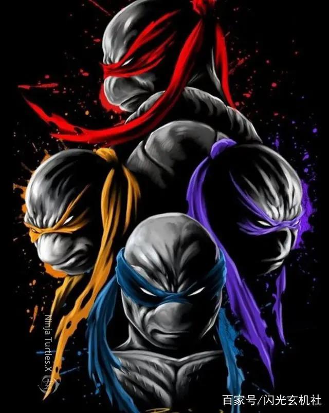 绘画风格多样的动漫角色-忍者神龟