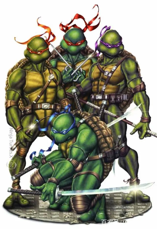 绘画风格多样的动漫角色-忍者神龟