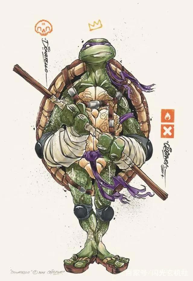动漫人物《忍者神龟》：画风独特的造型欣赏