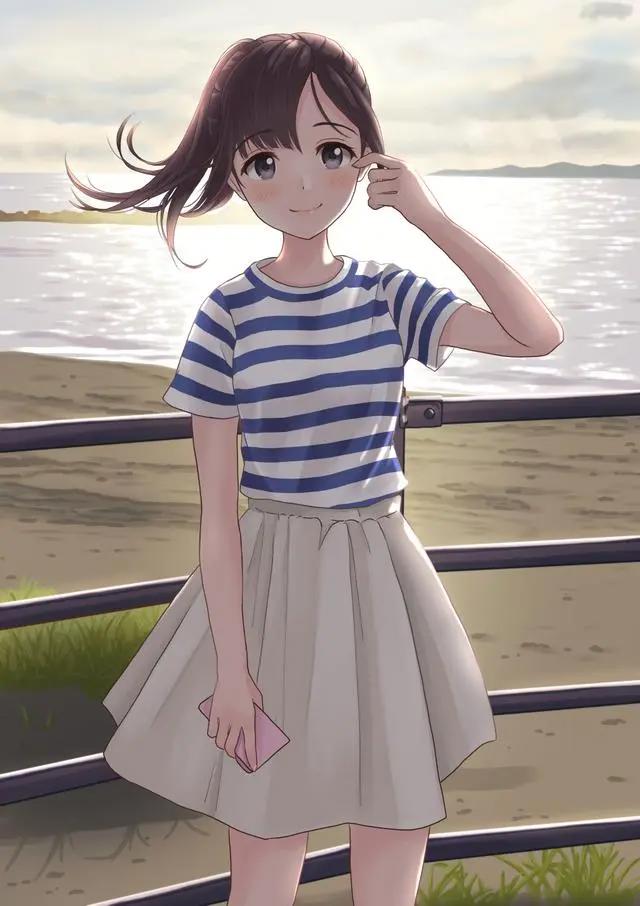 漫画图册分享：清新而可爱的校园风少女，宛如圣洁的天使