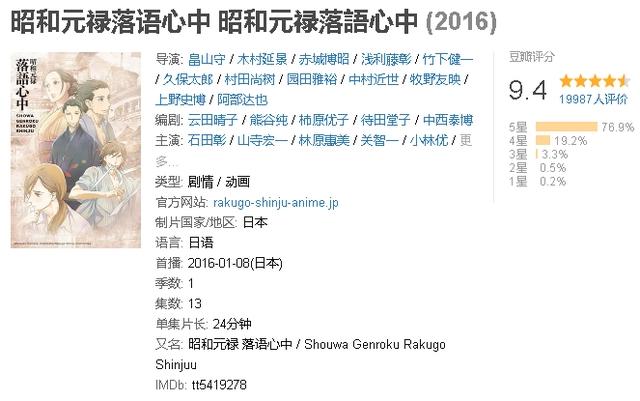 男主从监狱释放后迷上落语，冷门动漫推荐