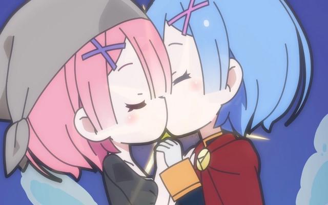 异世界四重奏：蕾姆亲吻姐姐，你是否期待第三季的到来呢？