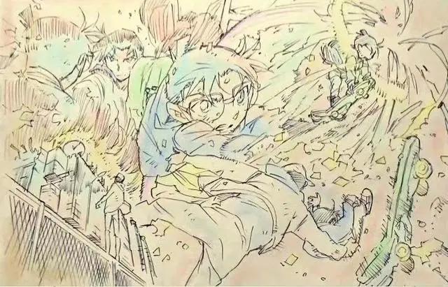 柯南剧场版原画师公开唐红的恋歌概念图，豆豆眼可爱，和叶很美