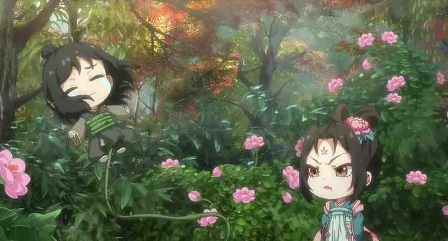 魔道祖师Q：皮皮羡上线给莳花女念诗，把花都说蔫了，招来一顿打
