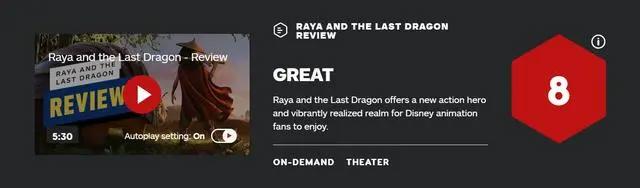 口碑上乘！迪士尼亚裔女主动画《寻龙传说》IGN8分