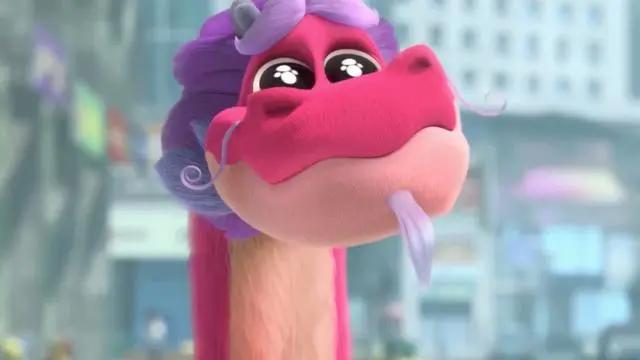 不用七颗龙珠也能许愿的神龙来了，粉粉的中国龙，好可爱呀！