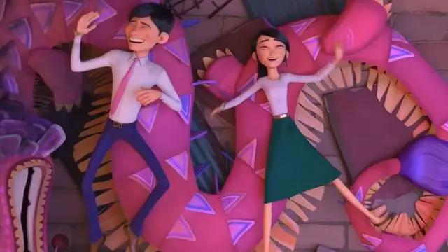 不用七颗龙珠也能许愿的神龙来了，粉粉的中国龙，好可爱呀！