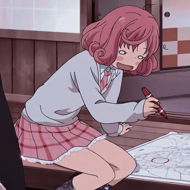 《野良神》惠比寿小福，贫乏神，可爱的粉红短发女生，动漫头像