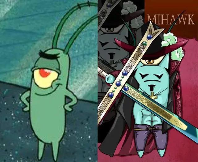 当海绵宝宝乱入海贼王，到底谁才是最受欢迎的形象呢？