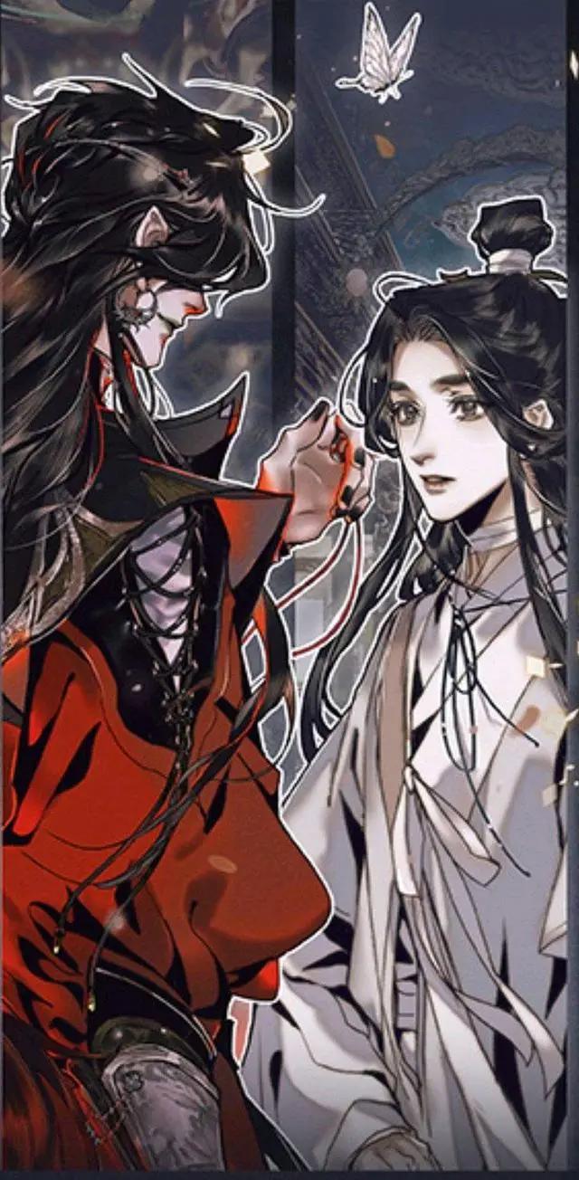 天官漫画人物集合，风信全场最黑，花城青面獠牙，花怜身高差好萌