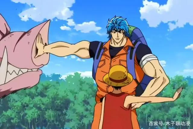 《海贼王》与《美食的俘虏》联动：路飞和阿虏，谁更能吃？