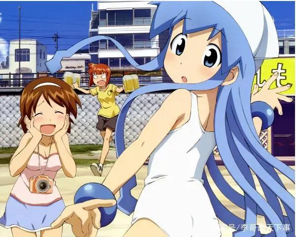 蓝色简约系，萌萌乌贼娘，一场侵略大战即将上演