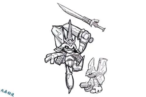 这么冷门的数码宝贝却有这么多的设计原稿，原稿12是网络神兽？