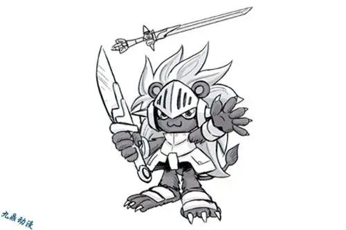 这么冷门的数码宝贝却有这么多的设计原稿，原稿12是网络神兽？