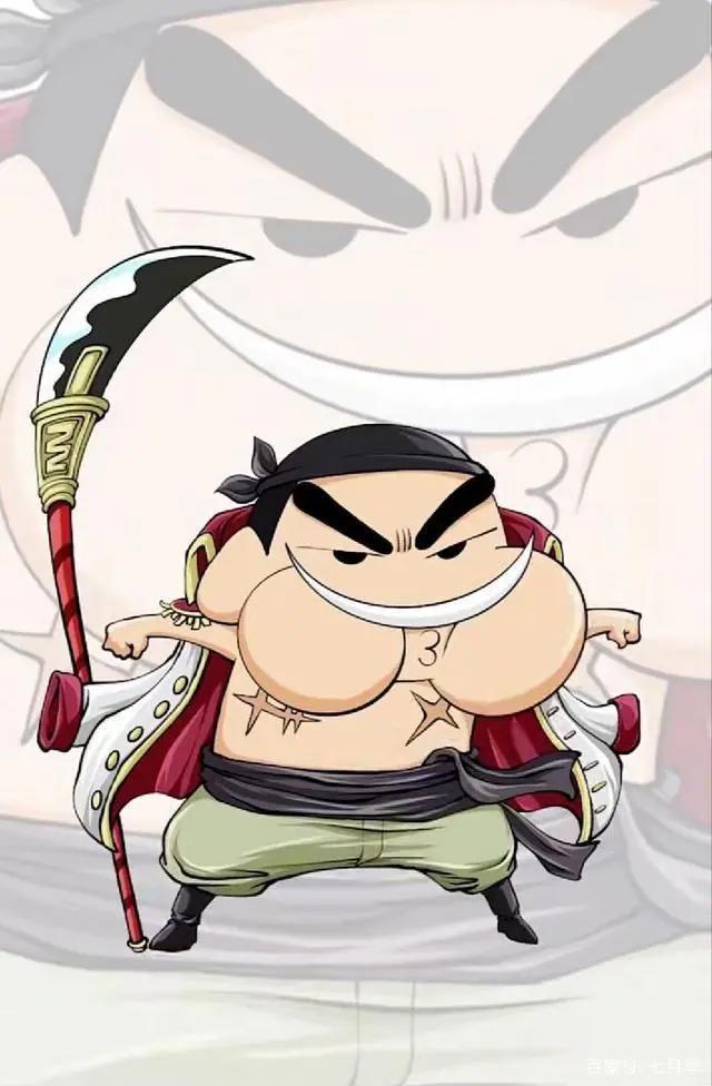 蜡笔小新版海贼王，凶恶的四皇们全部萌萌哒，红发最还原