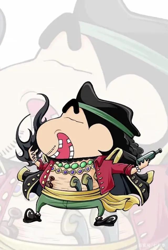 蜡笔小新版海贼王，凶恶的四皇们全部萌萌哒，红发最还原