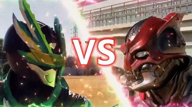 假面骑士圣刃局外对决，天灾vs剑斩上演撞头杀，结局变小孩打架