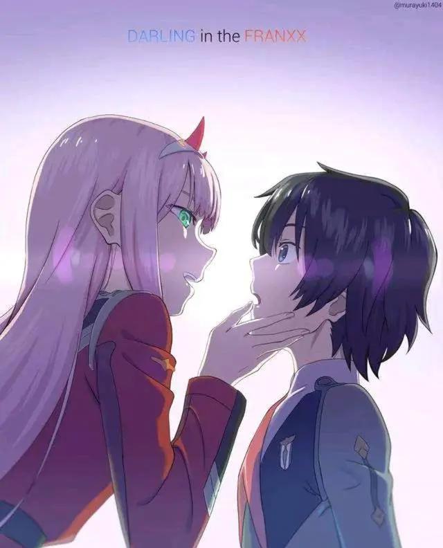 darlinginthefranxx：在天愿作比翼鸟，在地愿为连理枝，02与广