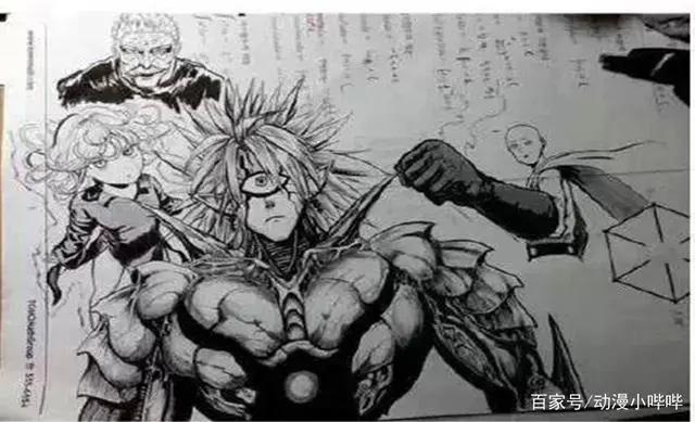 满满二次元气息的考卷涂鸦，老师看了无奈，漫迷看了竖起大拇指！