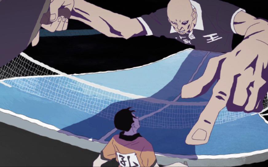 汤浅政明运动题材动画「乒乓」，中国选手孔爷开嘲讽经典名场面