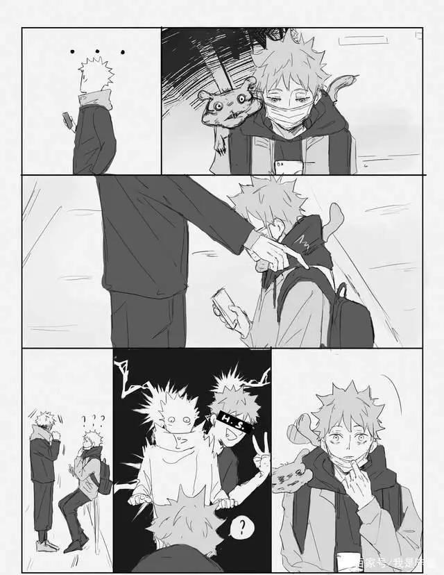 咒术回战与排球少年联动，虎子和小太阳的初见，小天使们双倍可爱