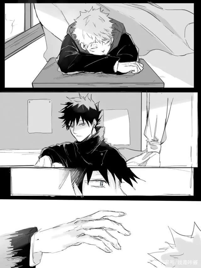 咒术回战吃醋现场，团宠虎子人人求摸，伏虎、五悠同人cp