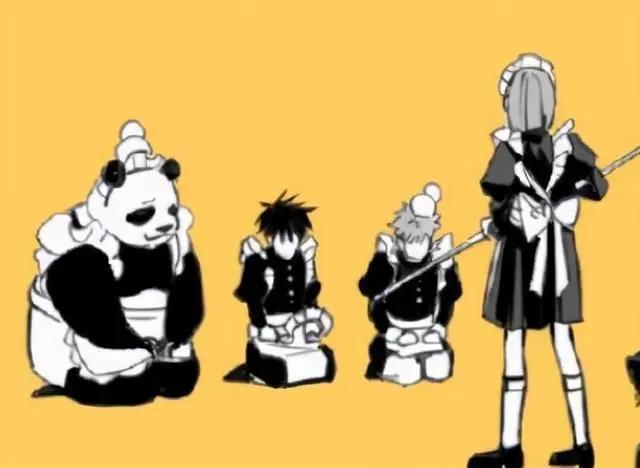 当《咒术回战》角色变女仆，伏黑惠变成小公主，虎子被五条悟笑哭