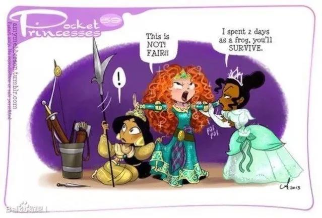 迪士尼公主日记漫画：白雪公主睡觉一点都老实