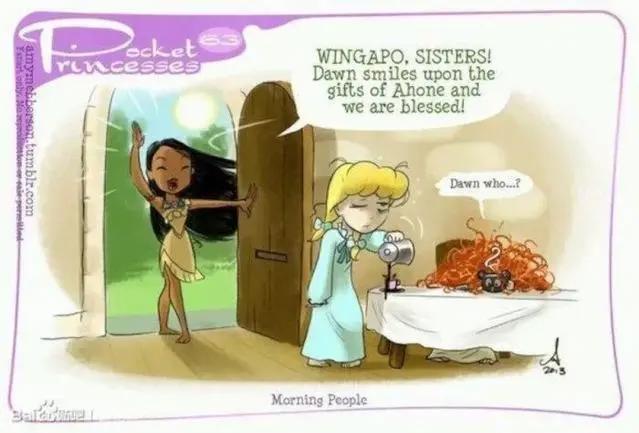 迪士尼公主日记漫画：白雪公主睡觉一点都老实